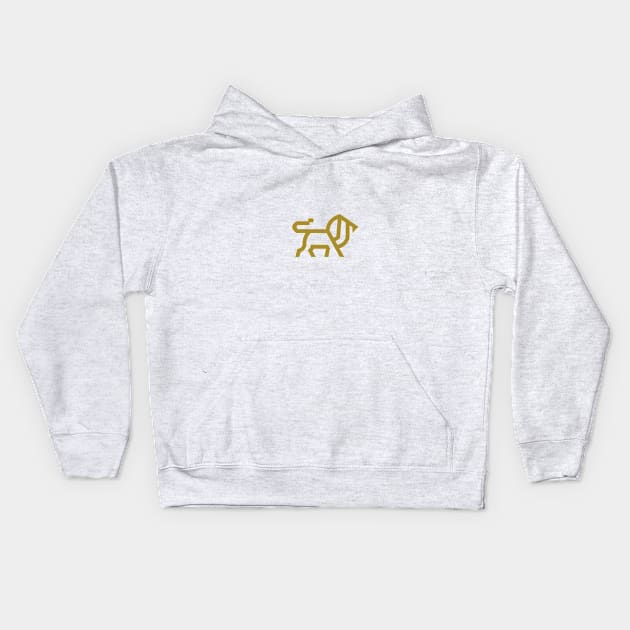 simple lion Kids Hoodie by Aksa Inov